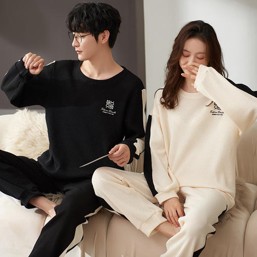 情侣睡衣女款秋季新款冬棉质长袖可爱大码一男一女学生春秋可外穿家居服套装 商品图7