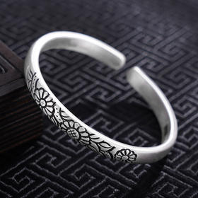 【暗恋回声】子佩集S999银手工手镯原创设计【55071218】2407