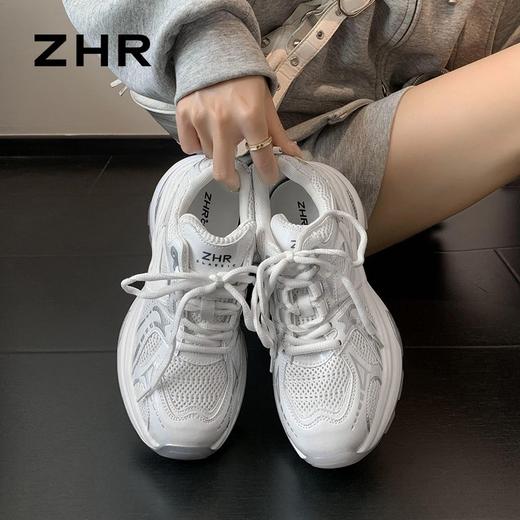 ZHR则则厚底老爹鞋女夏季薄款小个子增高显瘦网面轻便运动休闲鞋 商品图2