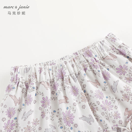 马克珍妮女童紫色小兔半身裙短裙儿童裙子2024年秋装新款241115 商品图3