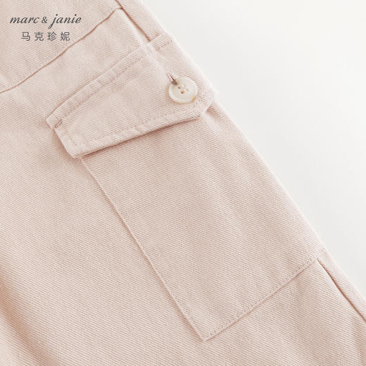 马克珍妮女童花边腰大口袋阔腿裤儿童裤子休闲裤秋装新款241366 商品图4