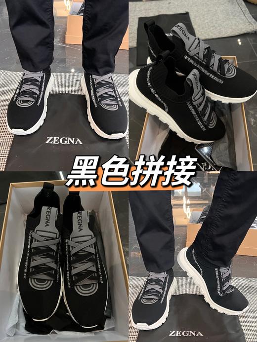 ZEGNA透气运动纯色休闲鞋（白色微瑕） 商品图4