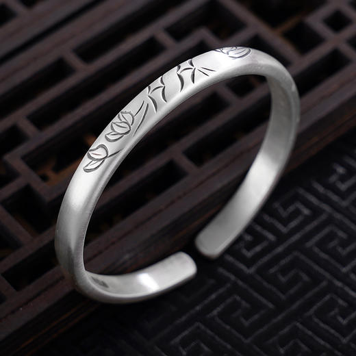 【君子竹雅】子佩集S999银手工手镯原创设计【55071220】2407 商品图3