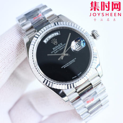 新款震撼发布 ROLEX 劳力士 星期日历型 日志36mm 宝石盘系列中性腕表，36男女皆可佩戴 无字天书 黑玛瑙 让你过目不忘！ 商品图1