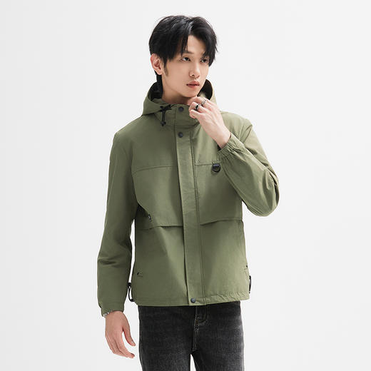 【新品上新】HX 春秋季带帽茄克衫外套Y105430005101 商品图0