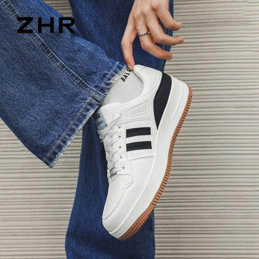 ZHR则则厚底板鞋女2024新款百搭情侣运动休闲鞋透气增高小白鞋女 商品图8