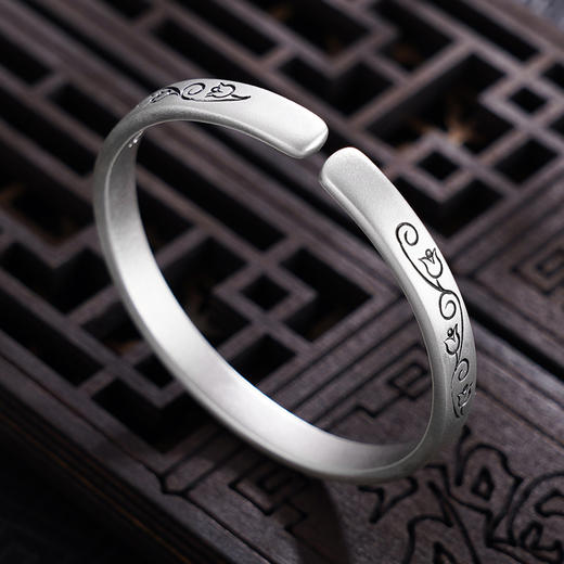 【铃兰醉卧】子佩集S999银手工手镯原创设计【55072202】2407 商品图2