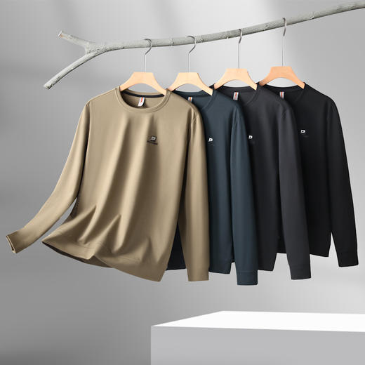 【新款DK】大依优型大码男装印花圆领卫衣长袖T恤加肥加大胖子上衣男士打底T恤休闲 商品图0