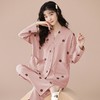 睡衣女秋季新款长袖薄款新款大码可爱女式可外穿学生春秋家居服套装V领 商品缩略图11