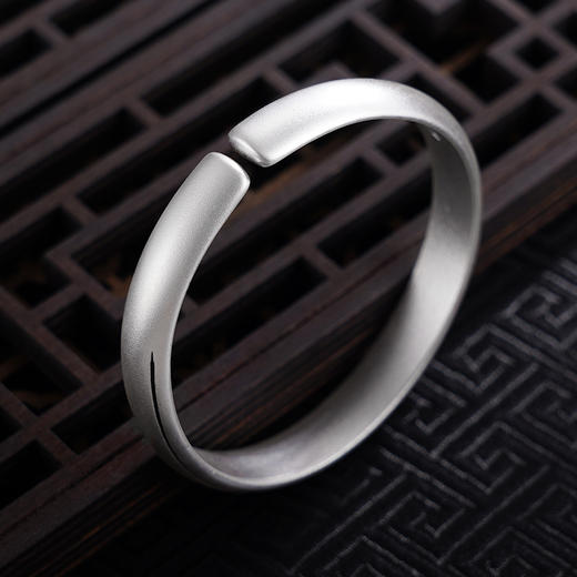 【玫瑰情怀】子佩集S999银手工手镯原创设计【55071201】2407 商品图3