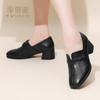 信诺真皮舒适女鞋2024新款秋季粗跟皮鞋软底中跟乐福鞋中年妈妈鞋Q2610-22 商品缩略图2