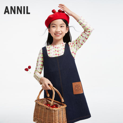 女童防褪色牛仔裙复古优雅新款安奈儿童装实体店同款AG433611 商品图0