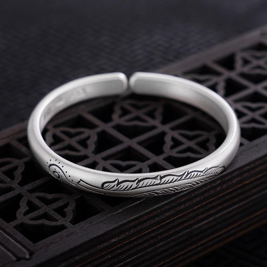 【一叶之心】子佩集S999银手工手镯原创设计【55071203】2407 商品图4