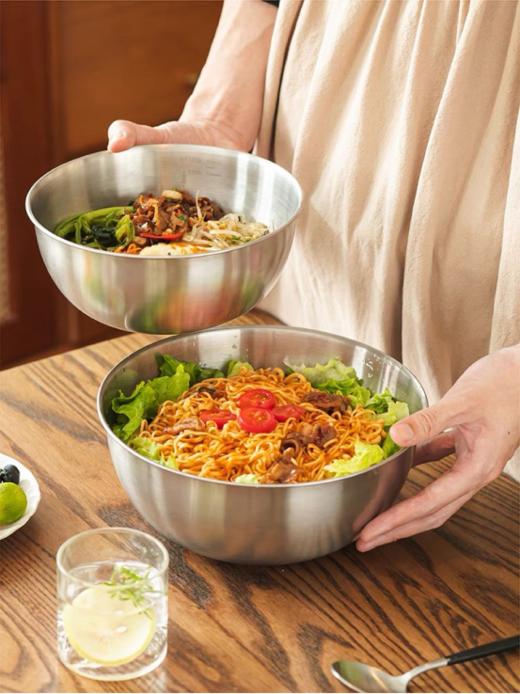 🔥🔥抢先买❗质量天花板‼【PONEL不锈钢韩式沙拉盆】低至29.9元品质巨好 北欧简约风格，厨房必备好物！ 商品图0