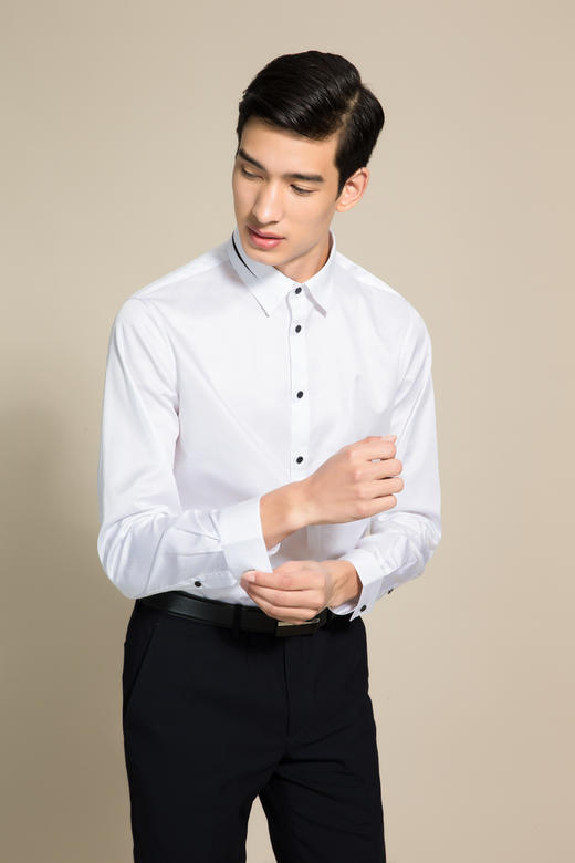 callisto白色纯棉休闲衬衫 商品图0