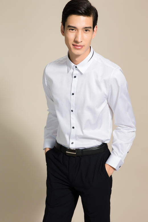 callisto白色纯棉休闲衬衫 商品图1