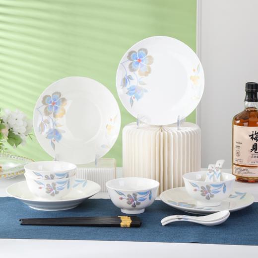 🔔🔔【国风低骨瓷陶瓷16件套礼盒餐具套装】✅礼盒装16件套低骨瓷礼品餐具，送人自用皆相宜！！！ ✅高温花卉工艺，安全卫生，💥不含任何重金属！！！ 商品图0