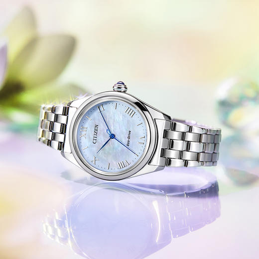 西铁城/CITIZEN光动能表盘时尚钢带女士手表EM1140-80D 商品图8