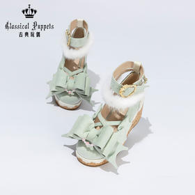 【积分兑换，60天内发货】小熊桶子松糕鞋 古典玩偶 Lolita