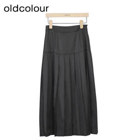 oldcolour黑色百褶裙秋季新款气质高腰显瘦百搭半身裙GO31063885
