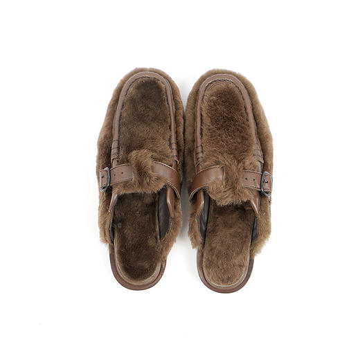 HEREU Barraca Shearling 2 西班牙手工女式羊皮毛绒包头拖鞋 商品图1