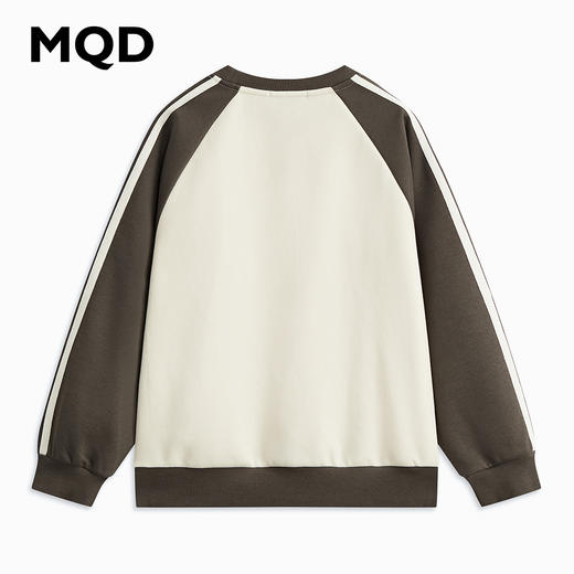 【MQD】童装女大童春新款学院风休闲亲肤运动撞色宽松圆领卫衣 商品图1