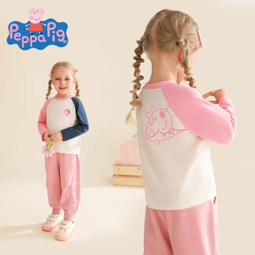 【90-140】【小猪佩奇】女童春秋长袖撞色t恤 商品图6
