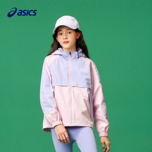 ASICS/亚瑟士童装2024年秋季夹克撞色设计拼接防水透湿运动外套新 商品图1