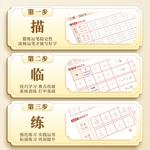 行书速成三步法练字帖成人零基础速成初高中生初学硬笔书法快写速成练字帖 商品图2