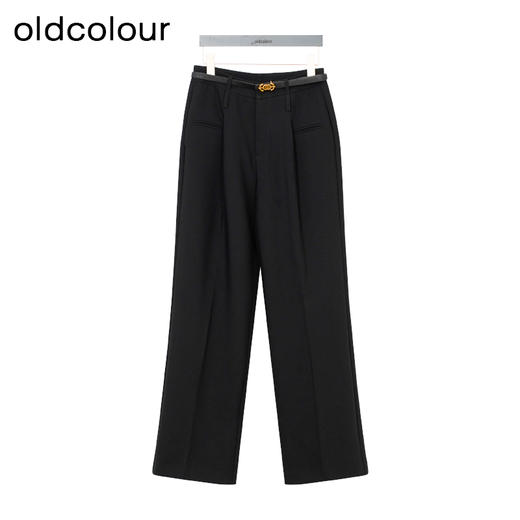 oldcolour秋季新款时尚高级高腰显瘦西装直筒阔腿裤女P320704A1 商品图2