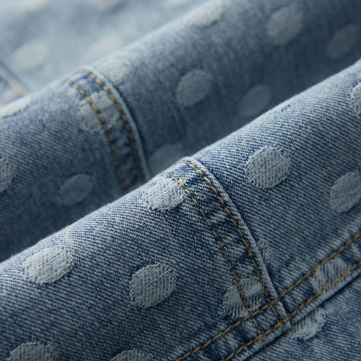 谜底纯棉牛仔半身裙2022夏季复古卡扣学带包臀鱼尾裙女222MB0508 商品图3