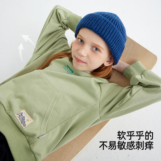 【咕噜日记】【基础简约又好搭】儿童印花百搭连帽卫衣 PQWY2402 商品图3