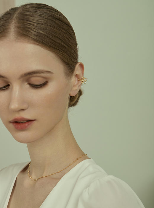 Oflye潮流饰品  金球蝴蝶结耳骨夹新款精致小众时尚无耳洞耳夹女 商品图1