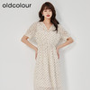 oldcolour2023夏季新款甜美气质高腰V领蕾丝碎花连衣裙GO21101752 商品缩略图2