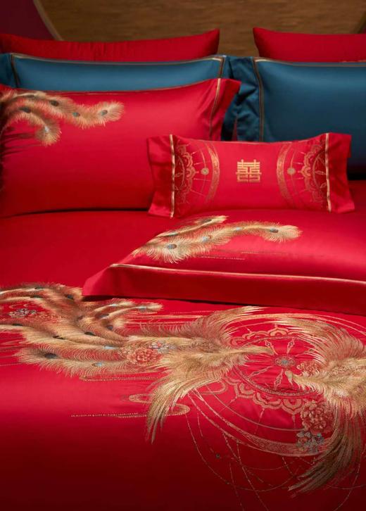 6F堂皇家纺 囍嫁系列-凤凰来仪六件套 商品图1
