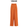 VIMAGE纬漫纪秋季新款阔腿显瘦高腰百搭休闲裤V2205825 商品缩略图5