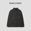 ROMI STUDIO“美式复古”100棉细格纹磨毛洗水做旧宽松衬衣431C1050 商品缩略图0
