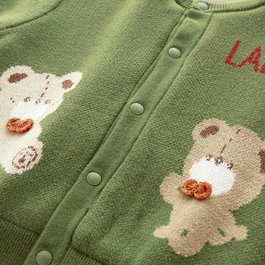 拉比-童衣类（冬）H4小熊棉线全开外套（PH) 商品图8