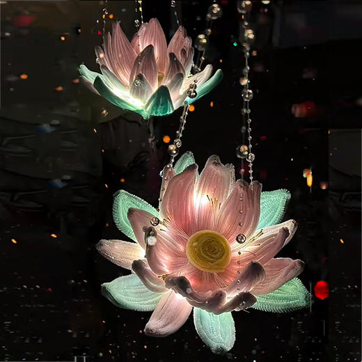 中秋节灯笼手提发光扭扭棒荷花灯莲花灯手工编织diy材料包小礼品 商品图3