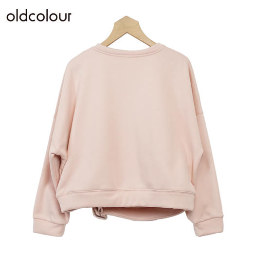 oldcolour粉色套头卫衣冬季新款设计感气质宽松上衣女O41024167 商品图1
