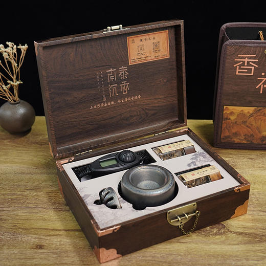 【经典】天然南泰沉香原树切片送如意熏香炉一套 商品图2