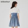 oldcolour2023夏新款纯棉学院风小个子牛仔拼接连衣裙GO21107708 商品缩略图4