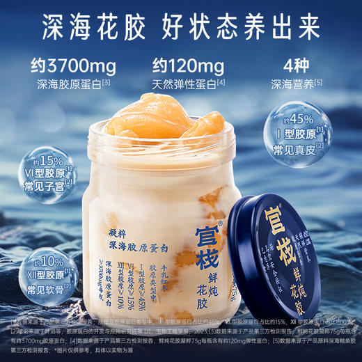【私信门店顾问享专属折扣】礼盒款-官栈鲜炖花胶·凝粹系列 北极圈洁净海域 深海天然胶原蛋白（75g*8瓶） 商品图2