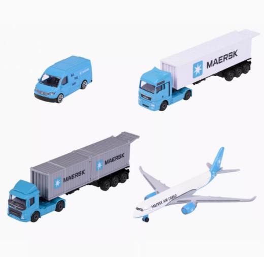 Majorette美捷轮马士基物流运输车集卡货机合金属车模奔驰沃尔沃 款式随机发 商品图4