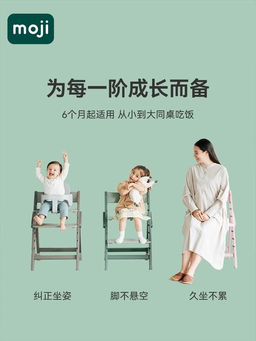德国moji YIPPY儿童成长椅套组婴儿餐椅可调节宝宝高脚学座椅家用 商品图3