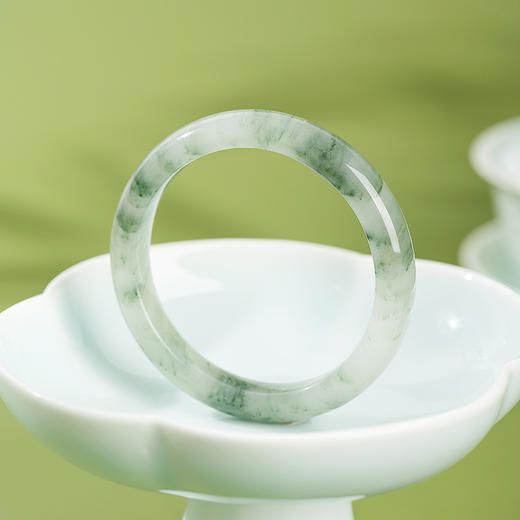 【经典】岸纾 天然气韵灵动天山冰翠精品手镯/桃花酿金丝冰玉精品手镯 商品图2