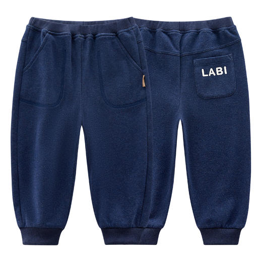 拉比-童衣类（秋）H4艺术束口长裤深蓝(PH) 商品图0
