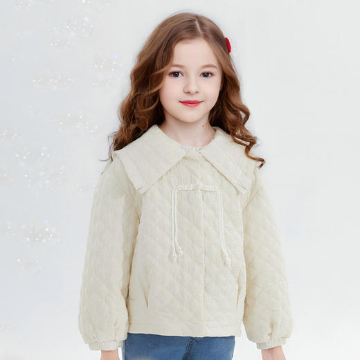 笛莎Deesha 2024冬季新款外套国风翻领绗棉外套 商品图0