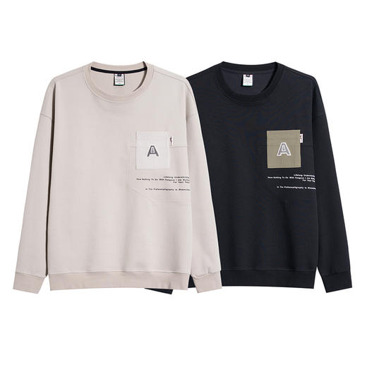 【新款DMH】大依优型大码男装圆领卫衣简约宽松上衣男士胖子打底衫300斤 商品图5