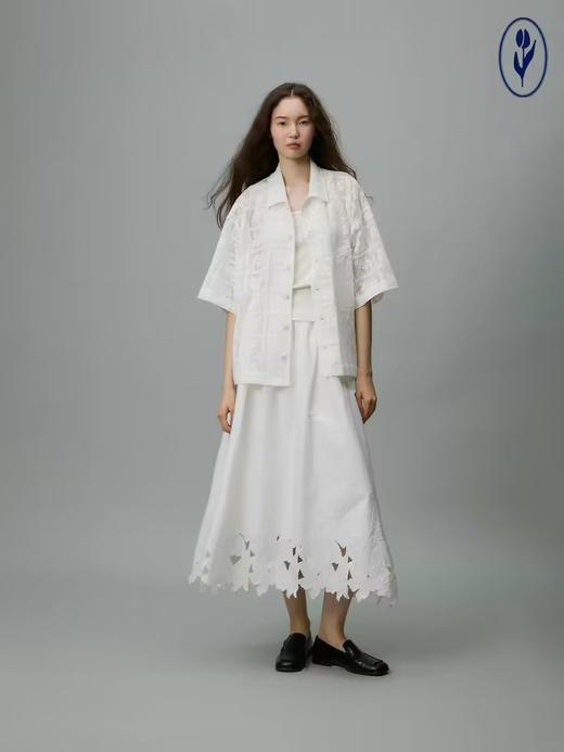 shyshystill/shy202406031/镂空度假感面料短袖衬衫t恤 商品图3